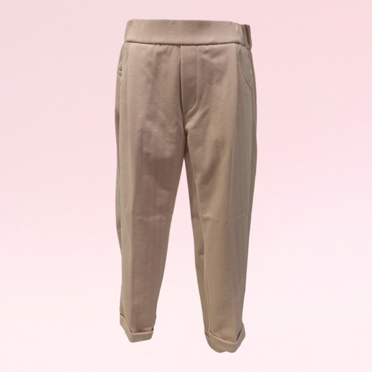 Mason's Pantalon Hiver Femme Rose Easy Jogger Chino À Motif Chevron Coupe Relaxed, pantalon hiver femme rose avec ceinture élastique