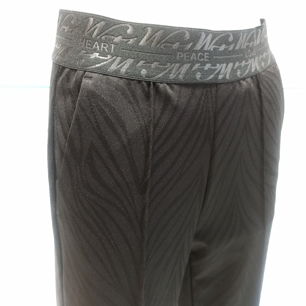 Mason's pantalon noir, pantalon noir taille élastique femme avec rivet M de Mason's