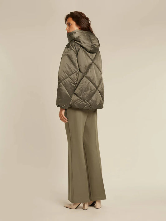 Doudoune Courte Beaumont Nowy En Satin Recyclé – Puffer Doux Avec Capuche Ajustable