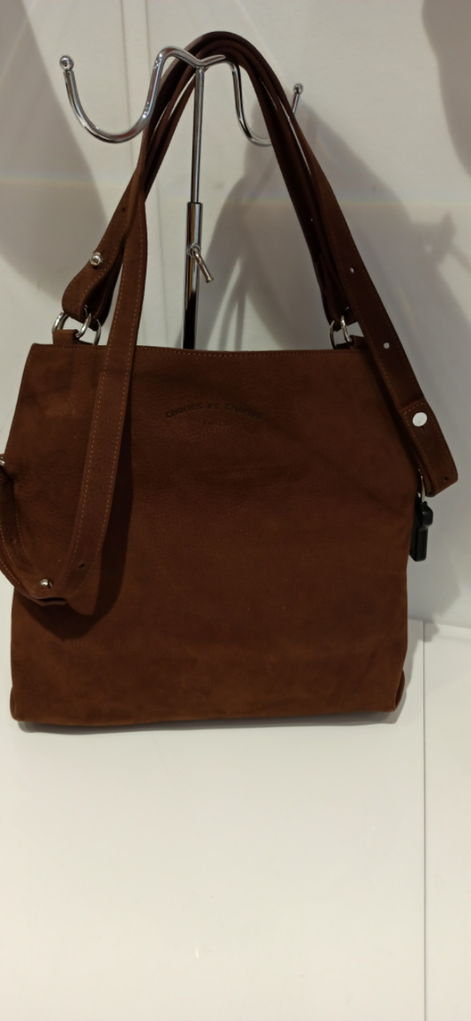 charles et charlus Petit Touquet cuir nubuck chocolat