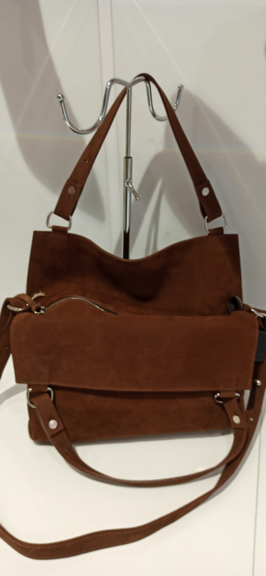 charles et charlus Petit Touquet cuir nubuck chocolat