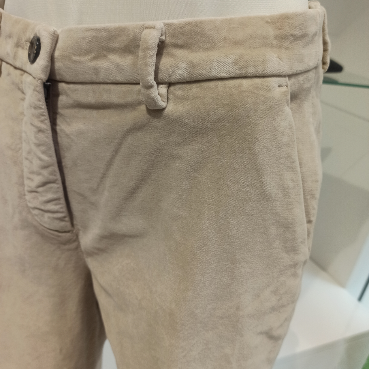 mason's pantalon velours rasé beige