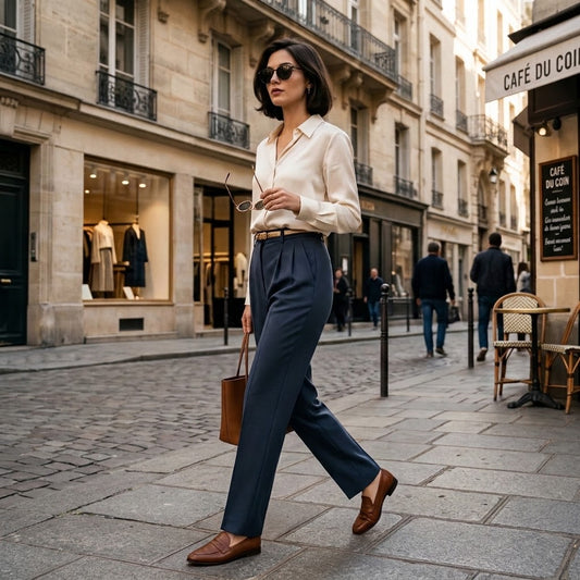 Adoptez une allure élégante et facile à porter avec ce pantalon droit bleu nuit Michael Kors. Sa teinte profonde apporte une touche chic à toutes vos tenues, tout en restant simple à associer au quotidien. Ce modèle mise sur une coupe droite intemporelle, idéale pour structurer la silhouette sans la contraindre.
Confectionné en triacétate et polyester, ce pa