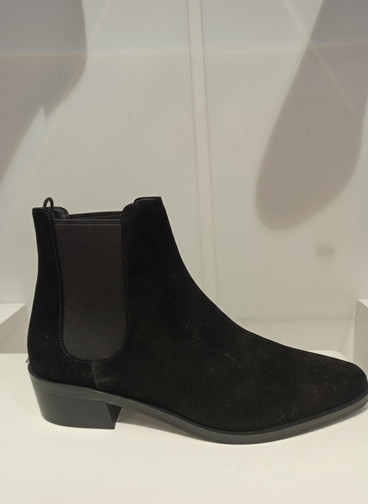 chelsea boots noir en daim