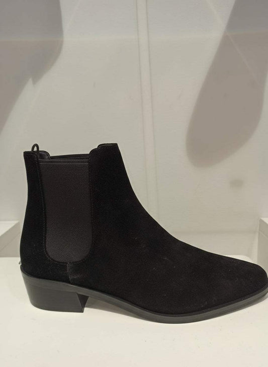 Bottine Michael Kors plate noire en cuir camoscio nubuck style Chelsea boots élégantes et confortables