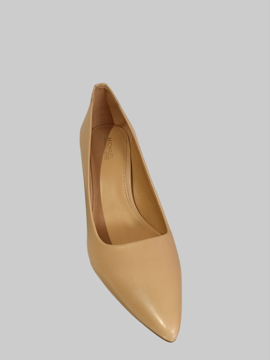 escarpin cuir nude talon de 7 cm