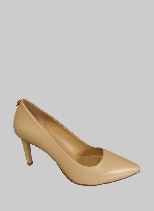 escarpin cuir nude talon de 7 cm