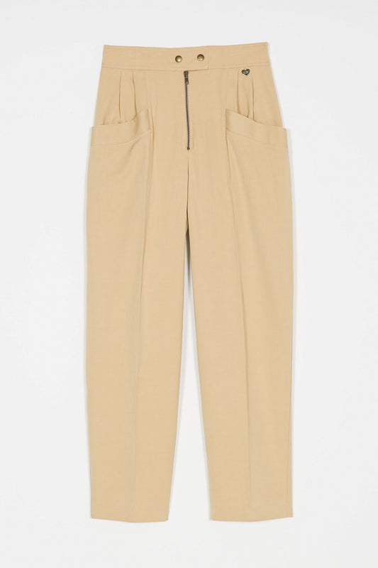 twinset milano pantalon droit sand un incontournable