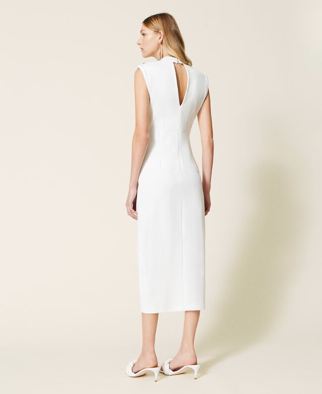 twinset  robe blanche ajustée avec clous