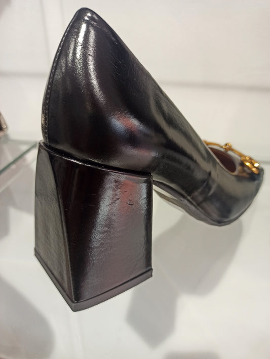 bruno premi mocassin noir à talon