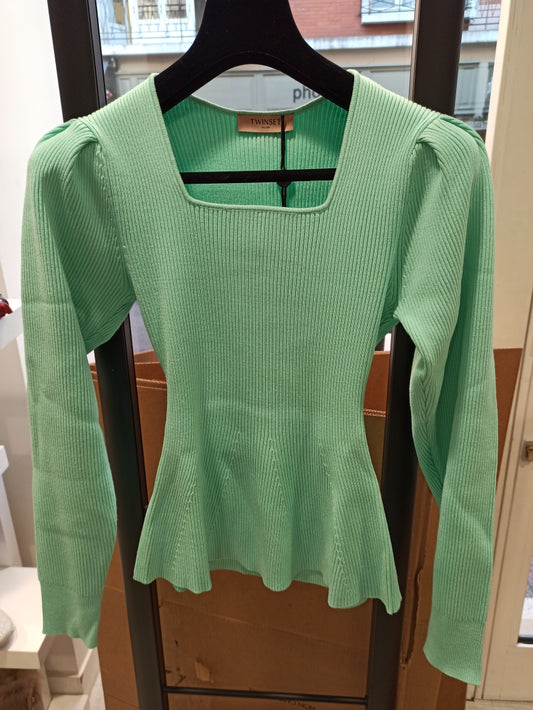 twinset pull vert opal