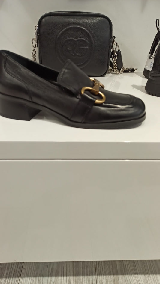 bruno premi mocassin cuir noir