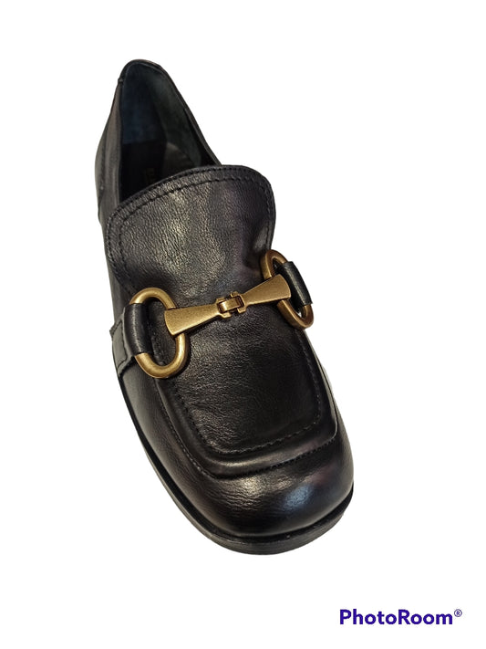 bruno premi mocassin cuir noir