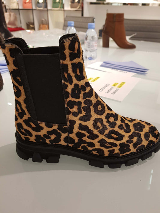 bottes michael kors RIDLEY 40F0RIFE avec semelle crantée antidérapante motif léopard