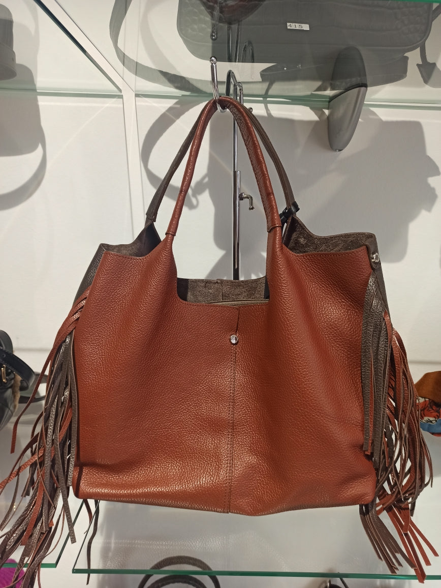 roberta gandolfi sac à main en cuir bicolor