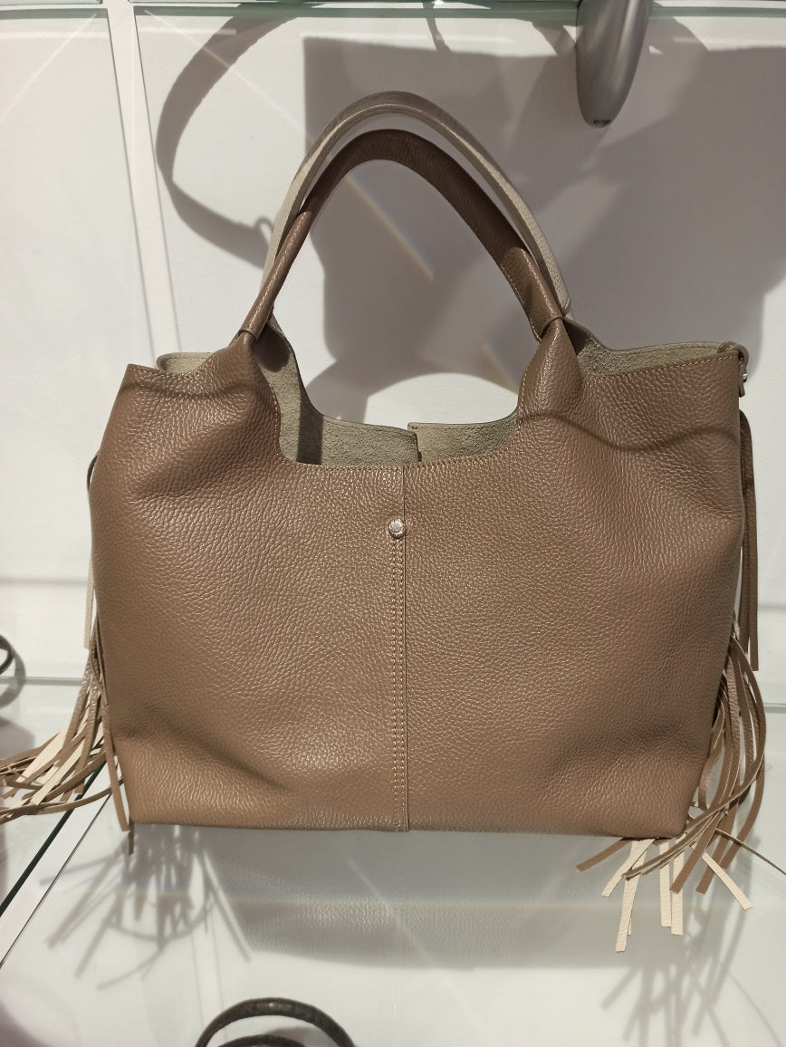 roberta gandolfi sac à main en cuir bicolor