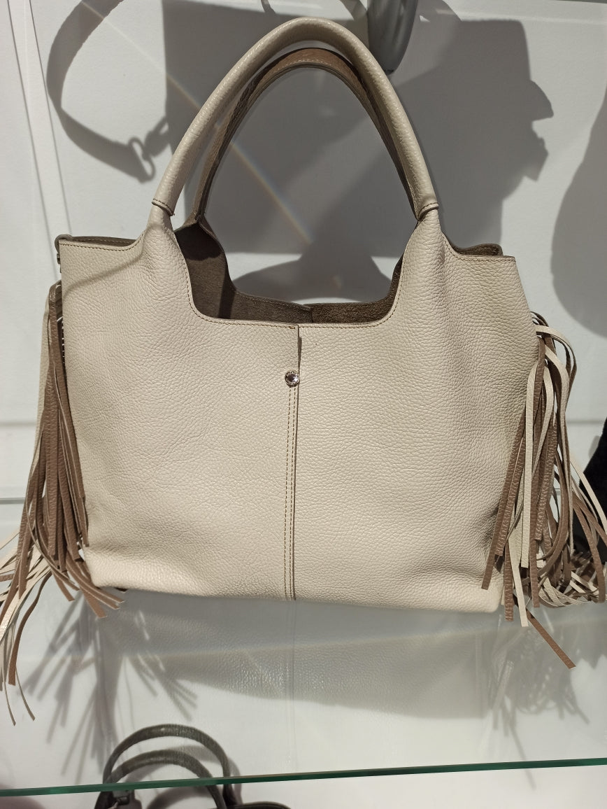 roberta gandolfi sac à main en cuir bicolor