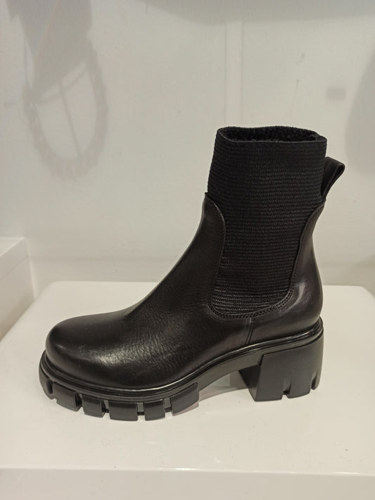 fru.it boots boots cuir élastique noir