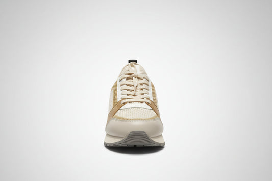 sneakers michael kors col CAMEL bi-matière cuir et mesh