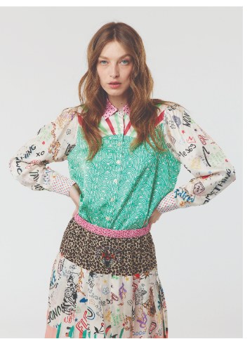 me 369 chemise grace western graffiti