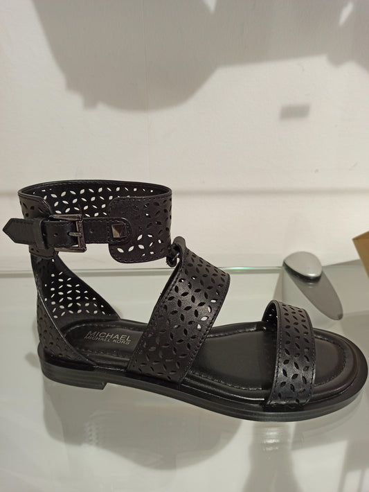 michael kors sandale plate noire amos