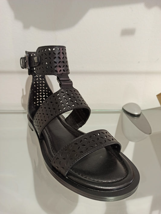 michael kors sandale plate noire amos