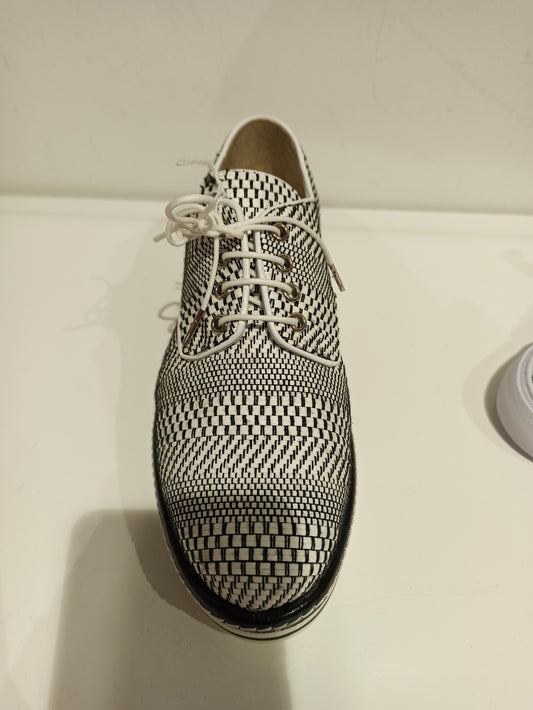 pons quintana derbies en cuir tressé