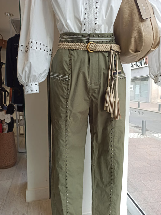 twinset pantalon taille haute