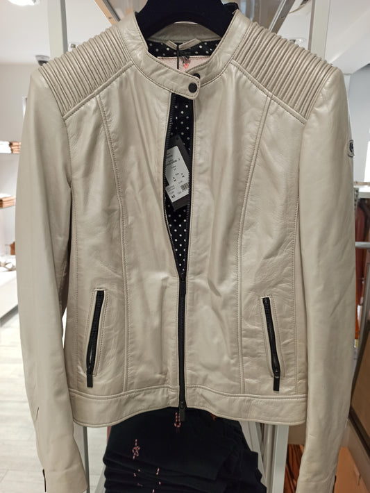 milestone blouson cuir offwhite