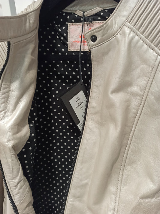 milestone blouson cuir offwhite