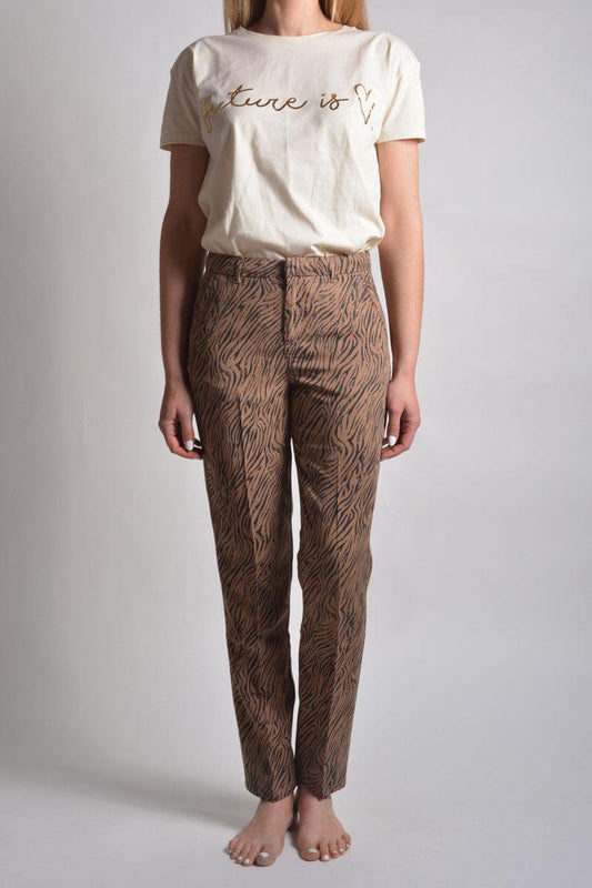 mayjune chino zèbré coloris chanvre 100% lyocell motif zèbre femme moderne
