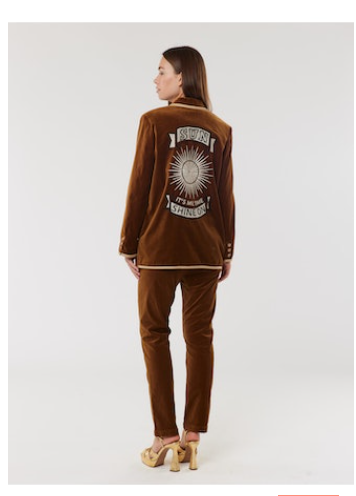 me 369 simone velours brown blazer