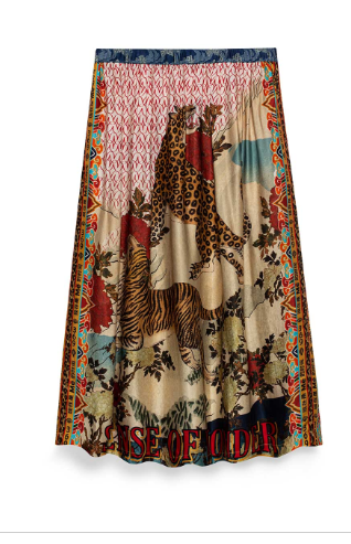 me 369 jupe Vanessa Printed Oriental Midi Skirt