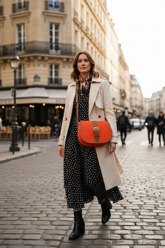 cuir nubuck pomodoro / camel (orange / camel)
dimensions: 28l*22h*10p
La Maison Berthille vous assure une qualité authentique made in France !
Nos collections et nos créations sont fonctionnelles, élégantes et durables.