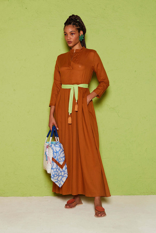 niu robe popeline coton longue